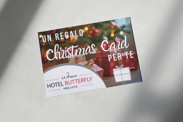 LOVE Silver Card Butterfly